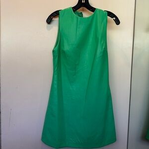 Alice + Olivia Green Sheath Mini Dress Mock Neck